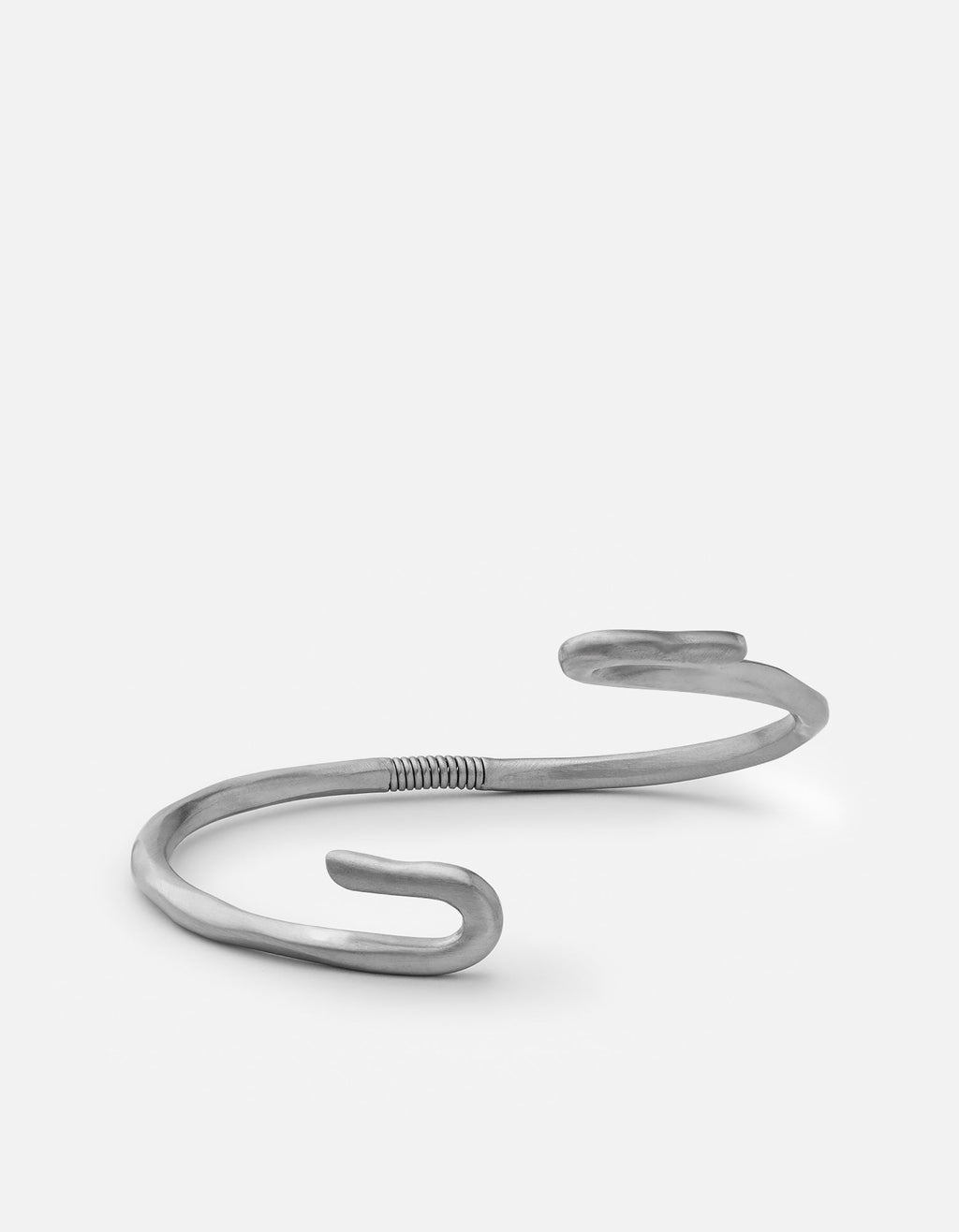 Spring Cuff, Matte Silver