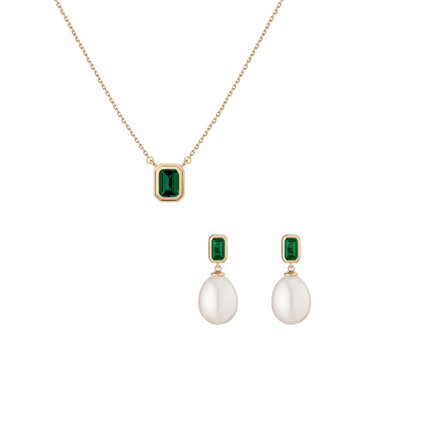 Lab Grown Emerald Heirloom Set