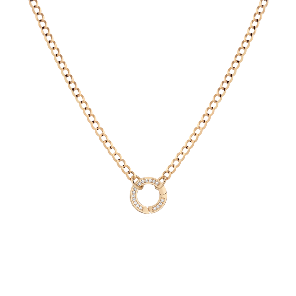 Curb Chain Charm Necklace