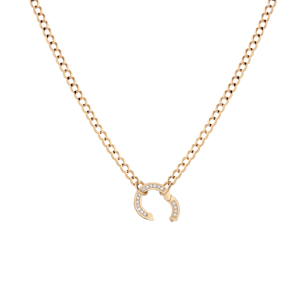 Curb Chain Charm Necklace