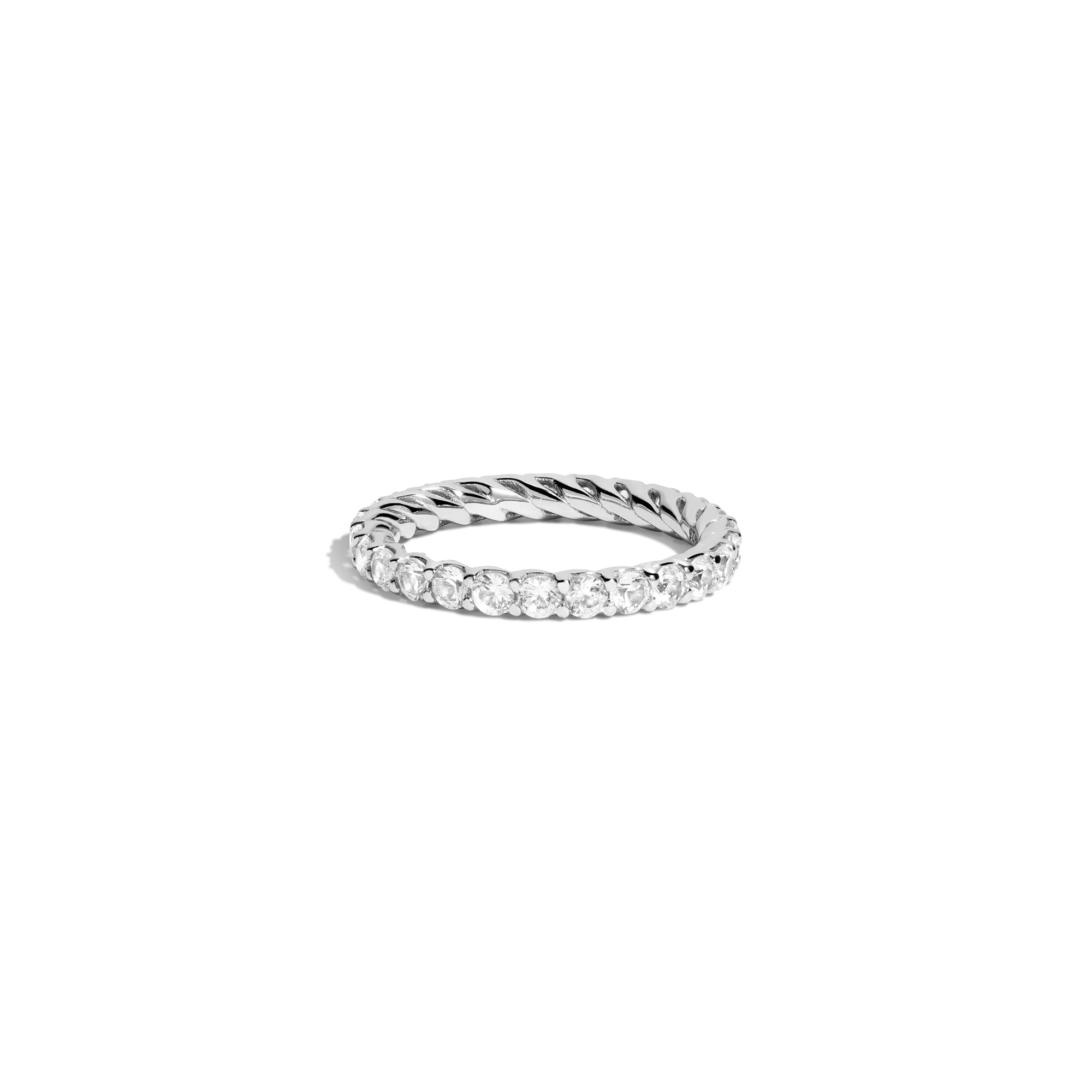 Lab Grown White Sapphire Birthstone Heritage Ring