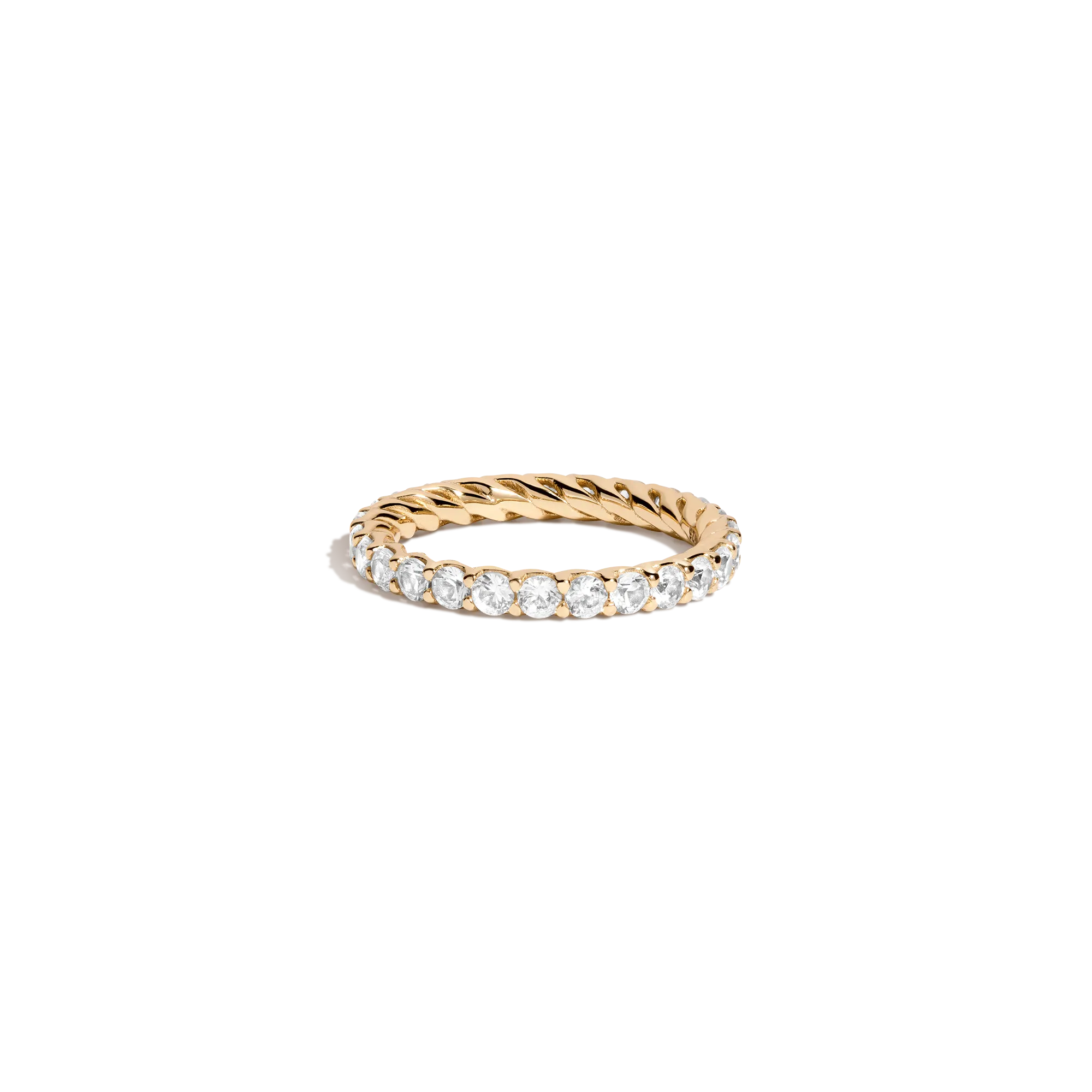 Lab Grown White Sapphire Birthstone Heritage Ring