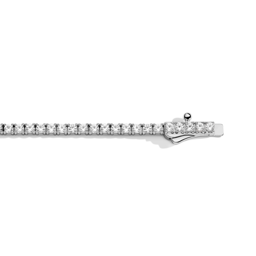 Personalized Lab Grown White Sapphire Tennis Bracelet