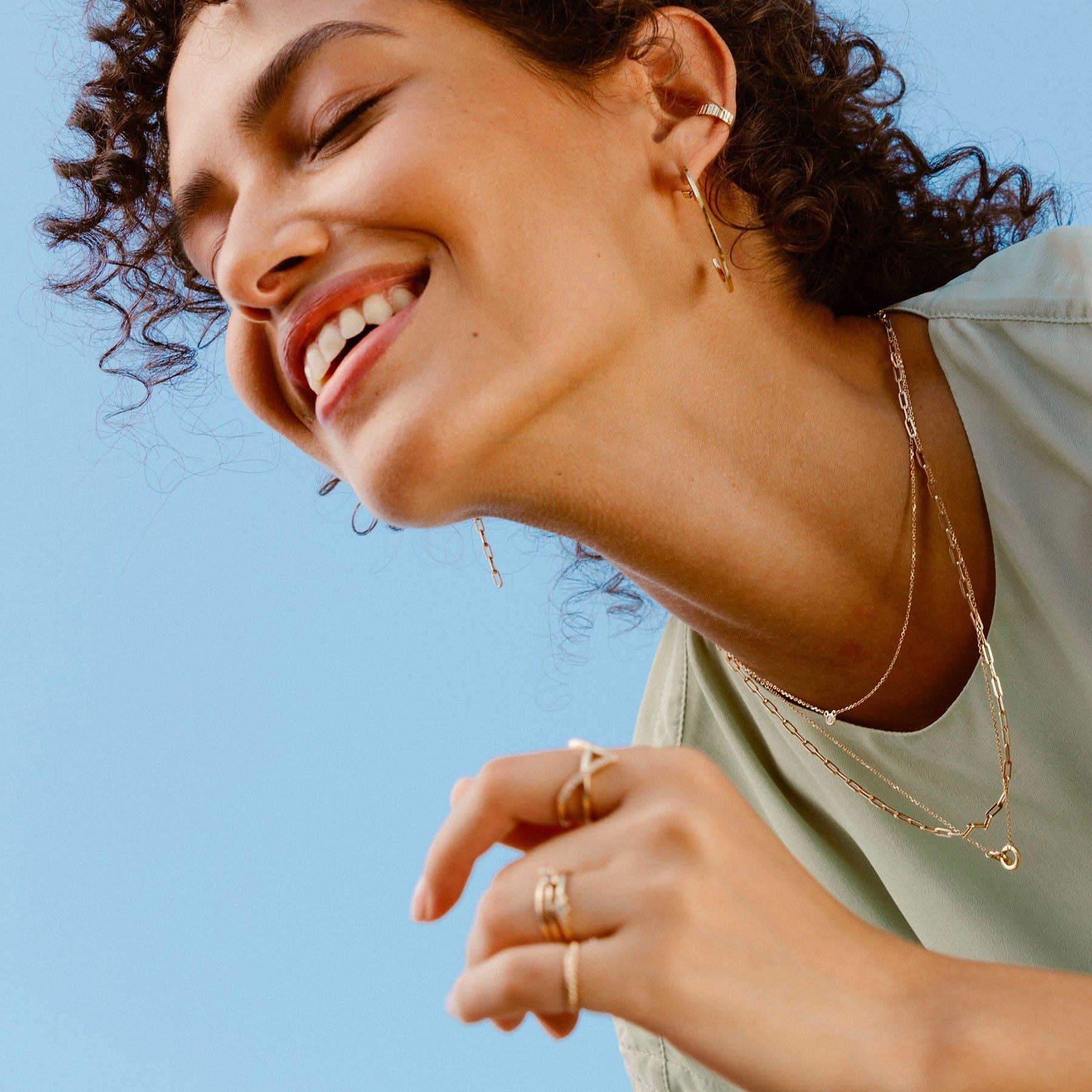 Mini Diamond Bezel Necklace