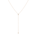 Diamond Bezel Lariat Necklace