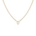 XL Lab Grown Diamond Pear Bezel Necklace