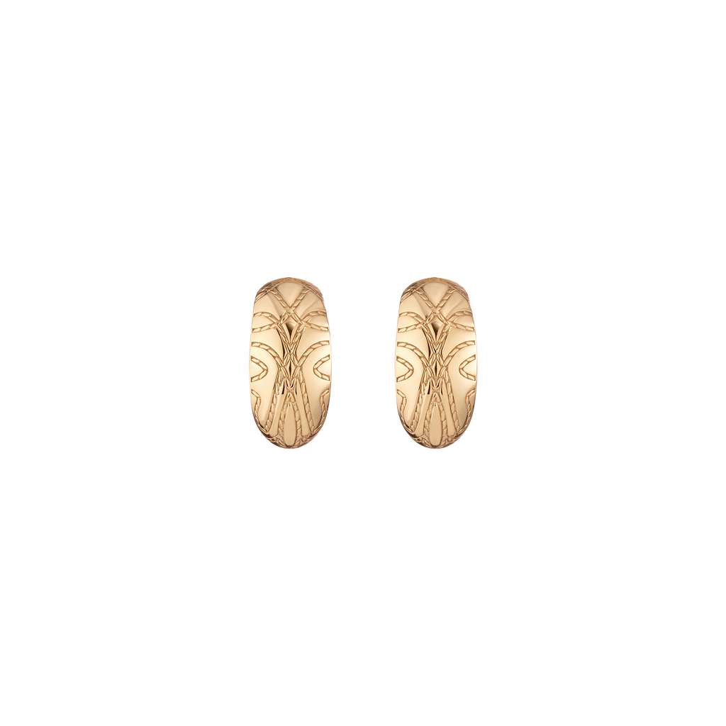 Aurate x Frye: Western Stitch Hoop Earrings