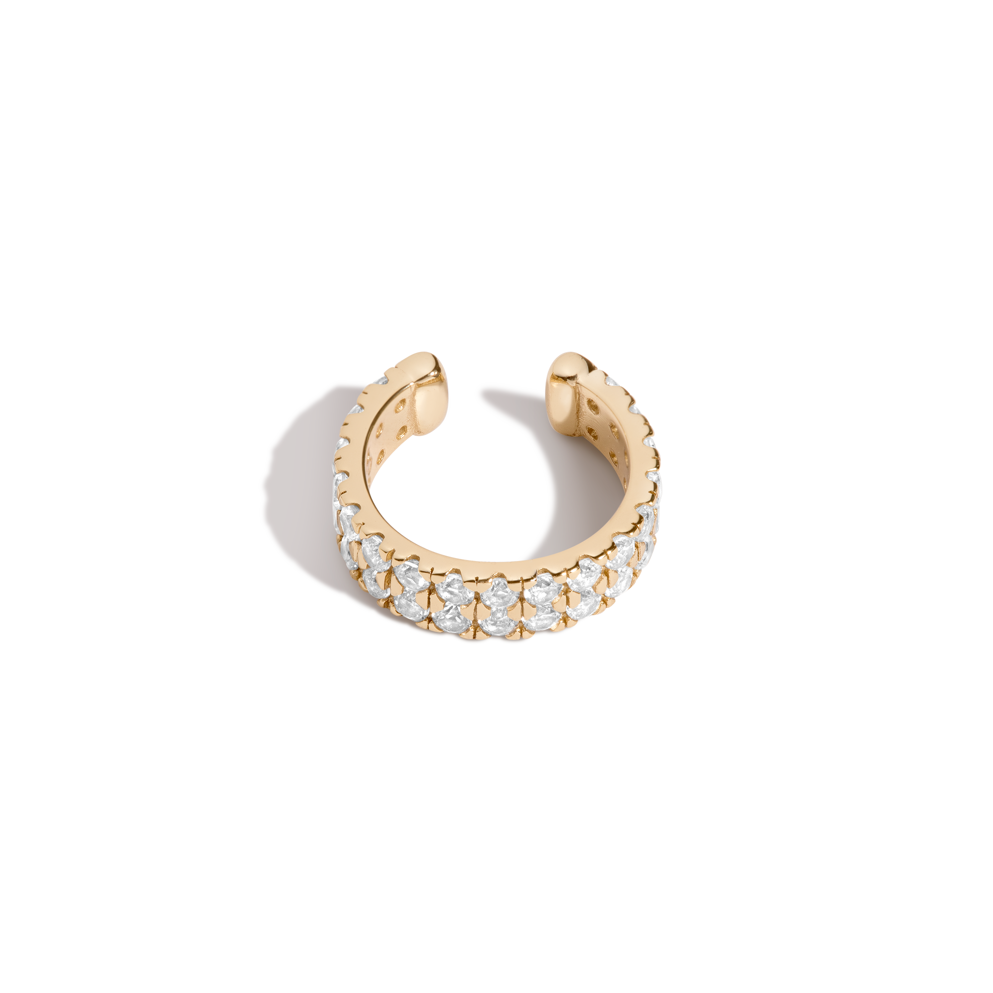 Lab Grown White Sapphire Double Ear Cuff
