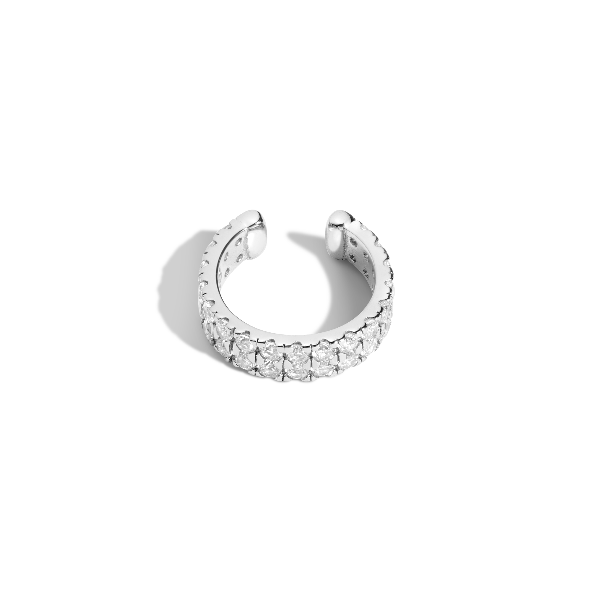 Lab Grown White Sapphire Double Ear Cuff