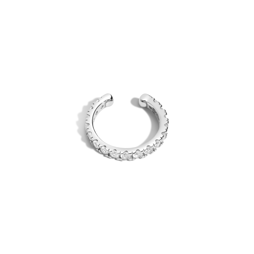 Lab Grown White Sapphire Ear Cuff