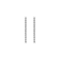 Unbreakable Lab Grown White Sapphire Tennis Earrings Stainless Steel White Gold First