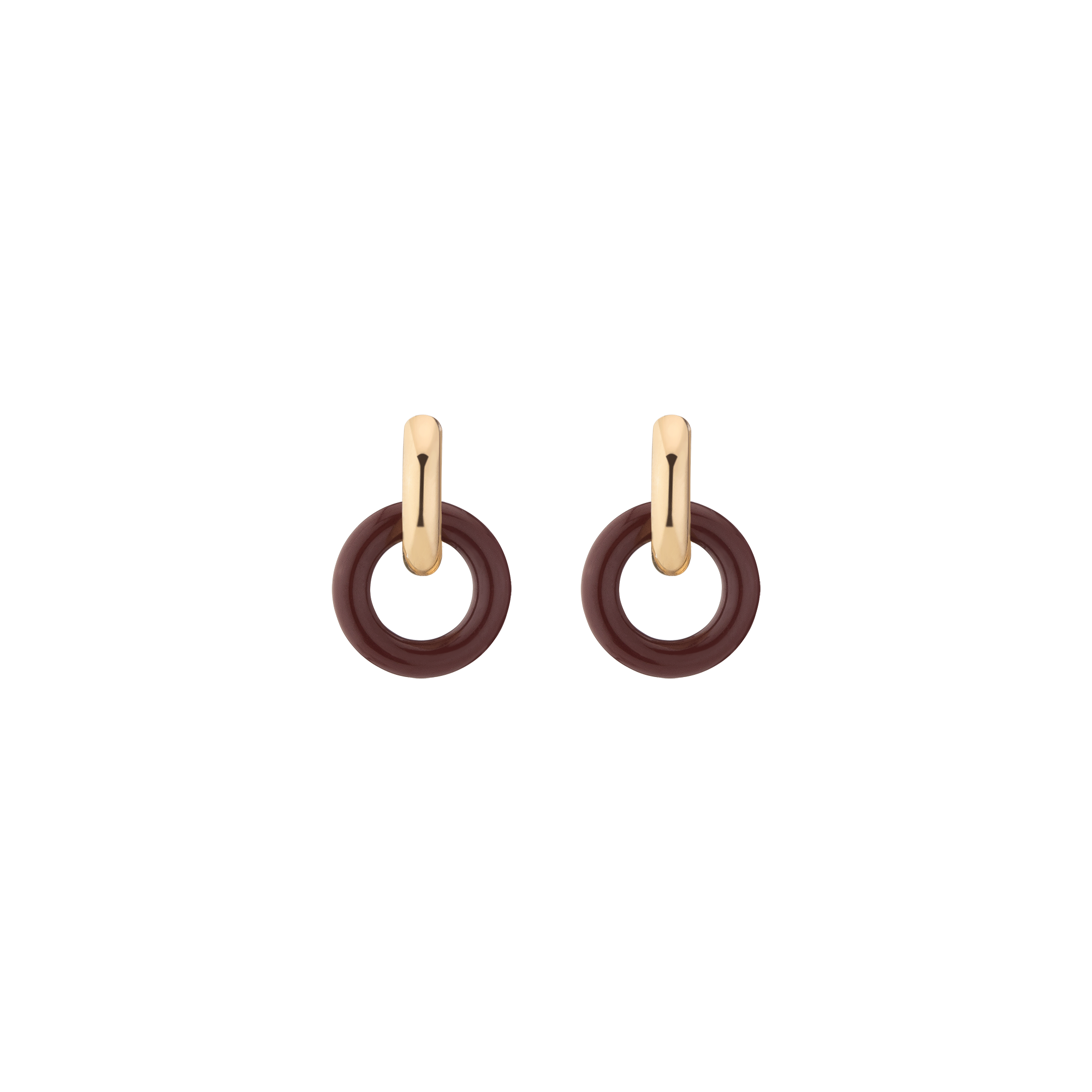 Maroon Bold Connection Earrings