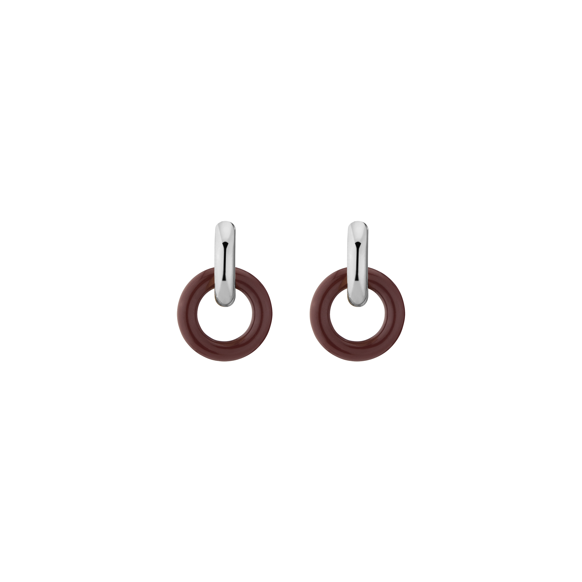 Maroon Bold Connection Earrings