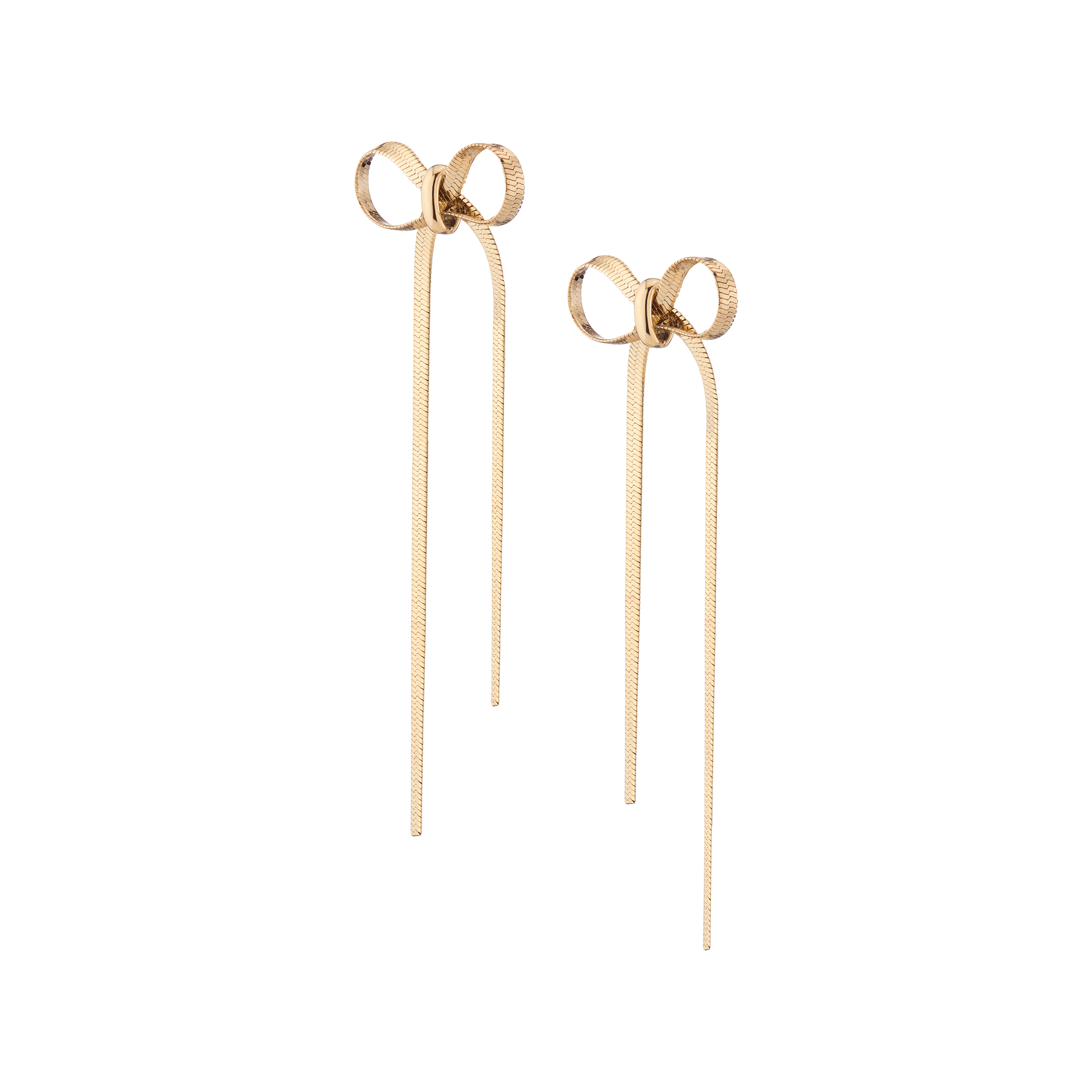 Mini Herringbone Bow Earrings