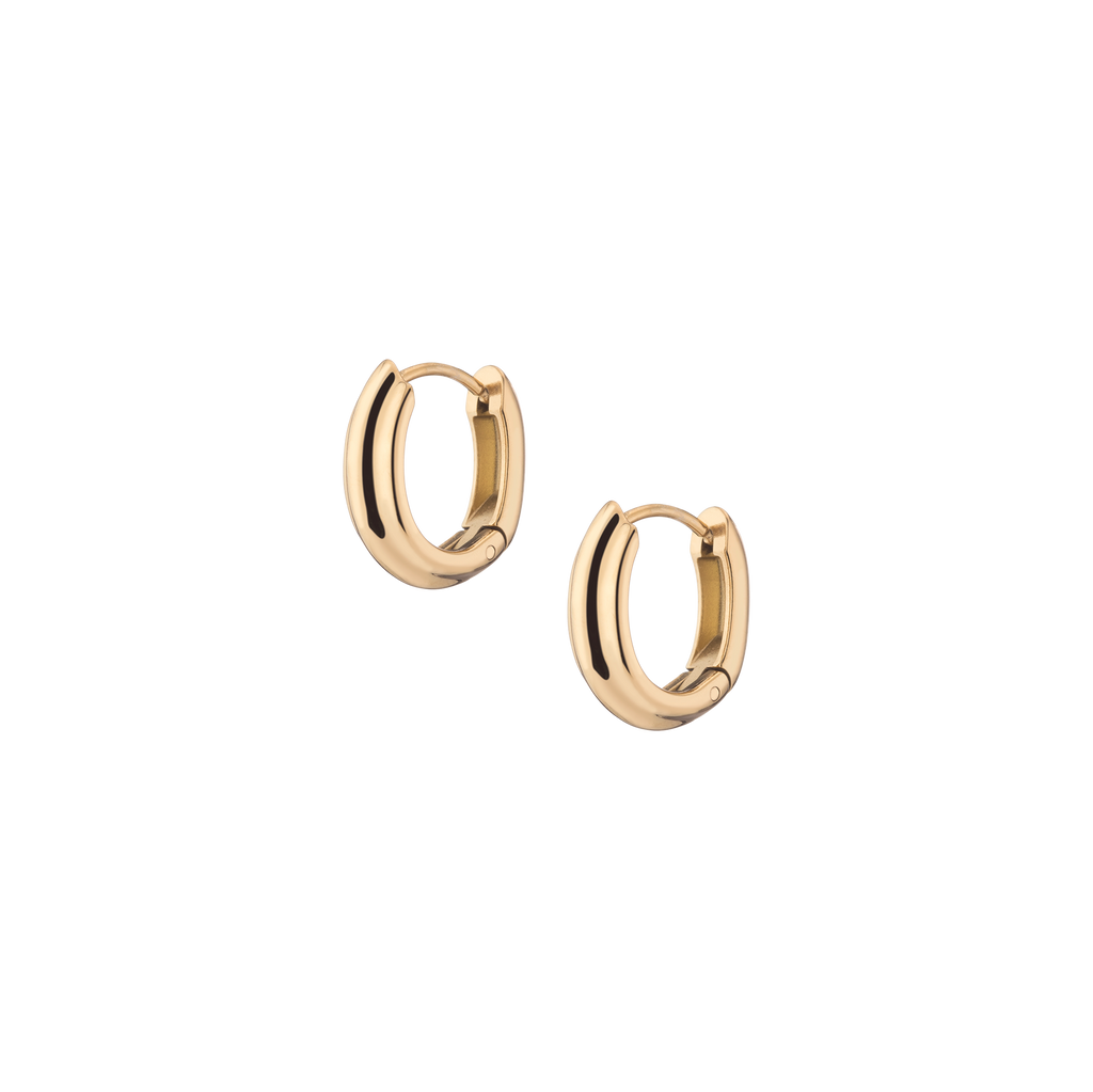 Tidal Hoop Earrings Stainless Steel Yellow Gold First