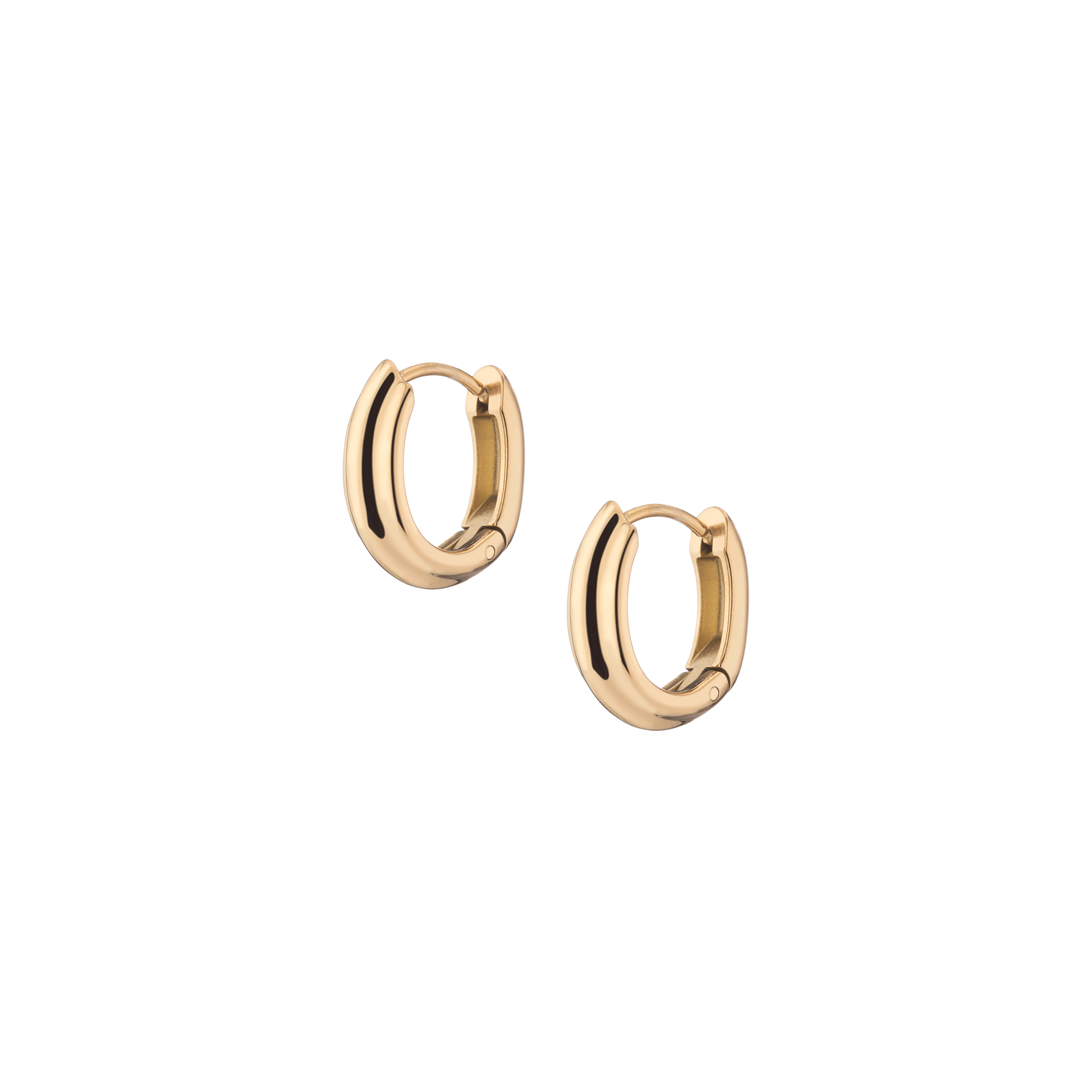 Tidal Hoop Earrings Stainless Steel Yellow Gold First
