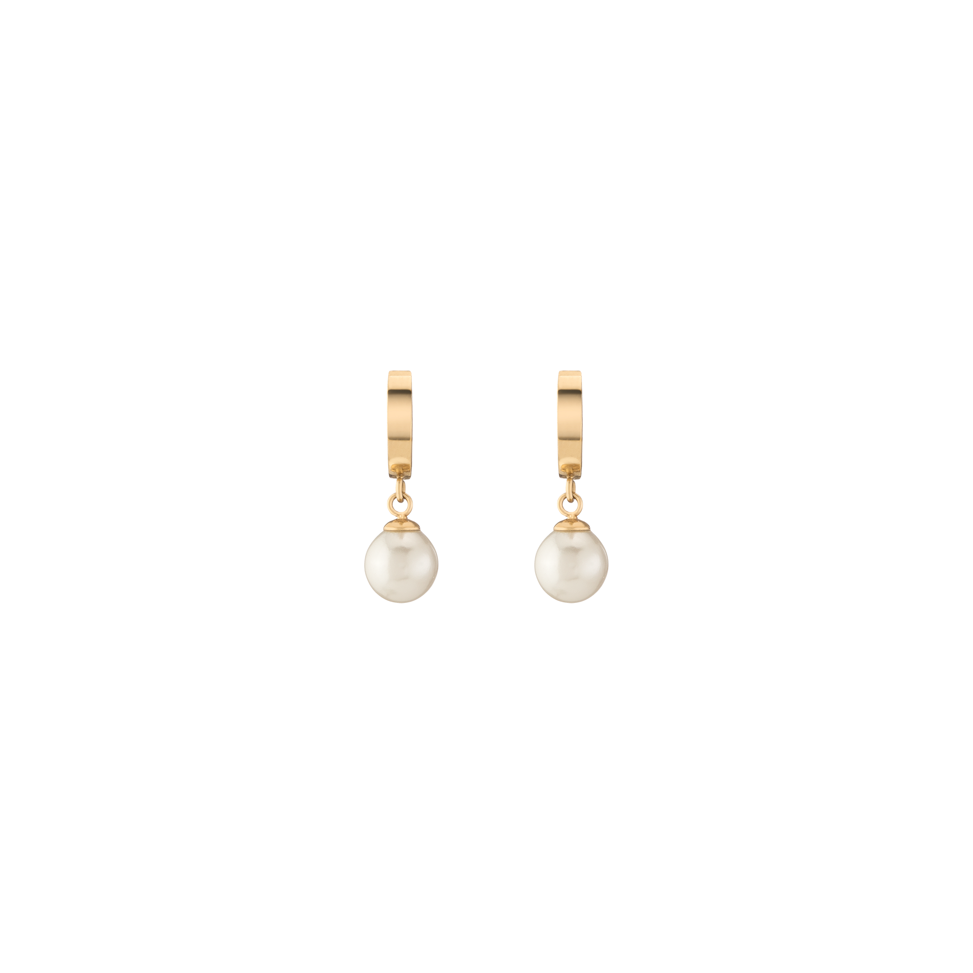 Unbreakable Pearl Huggie Earrings