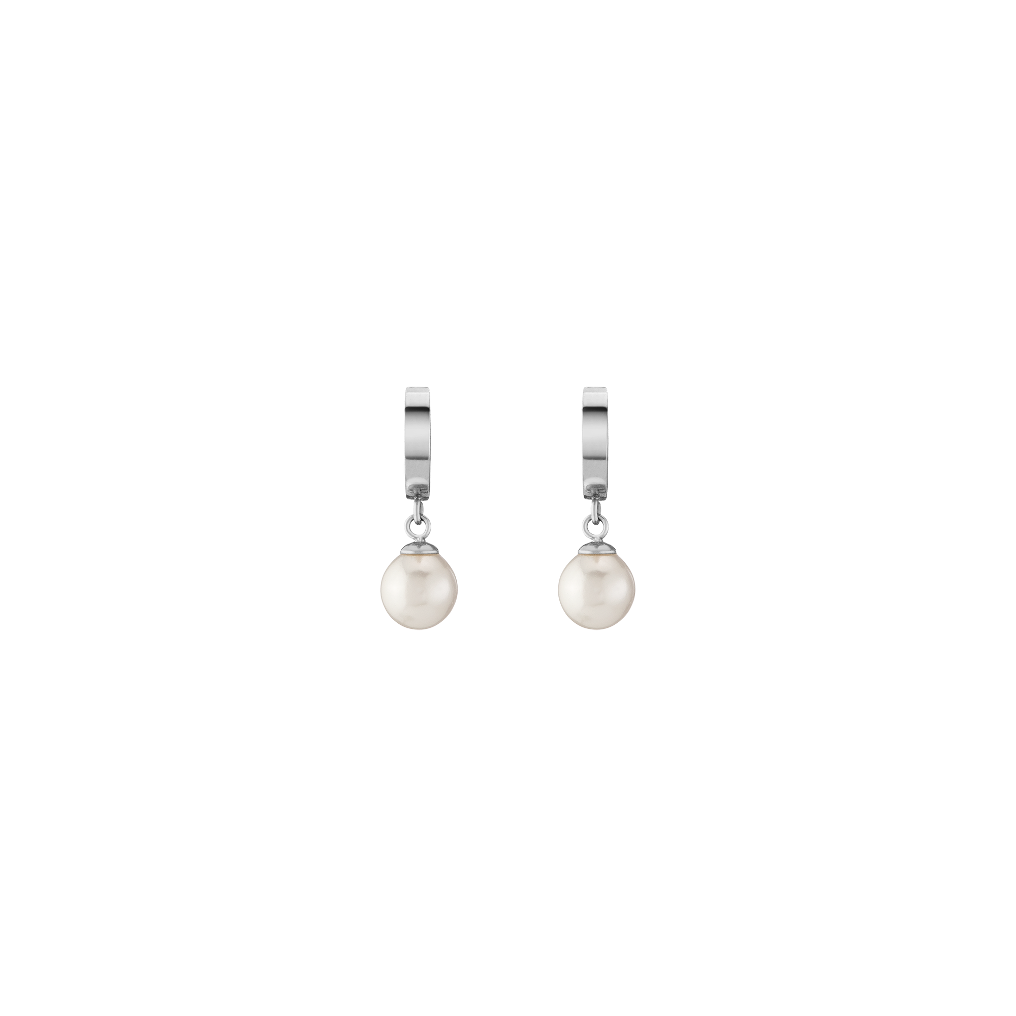 Unbreakable Pearl Huggie Earrings