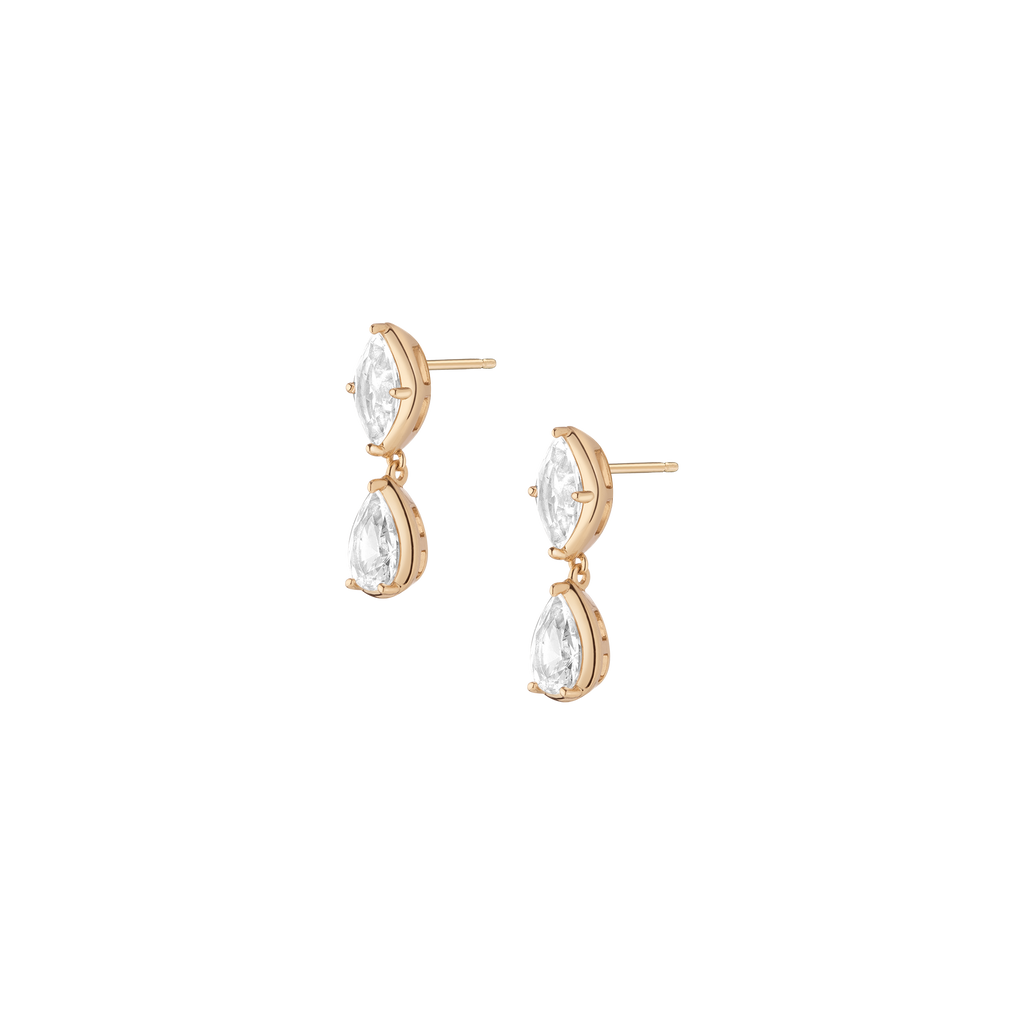 Georgian Toi et Moi Drop Earrings