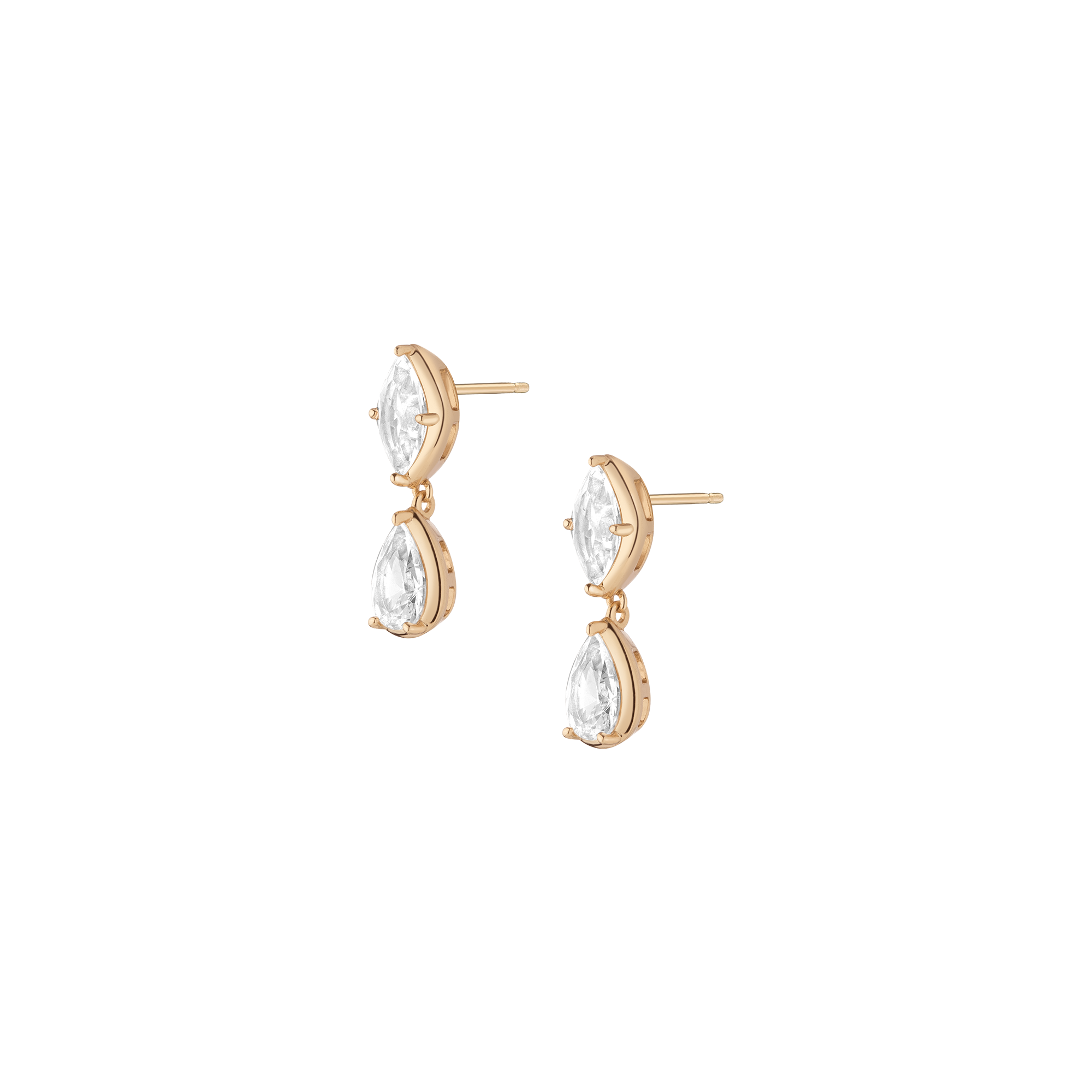 Georgian Toi et Moi Drop Earrings