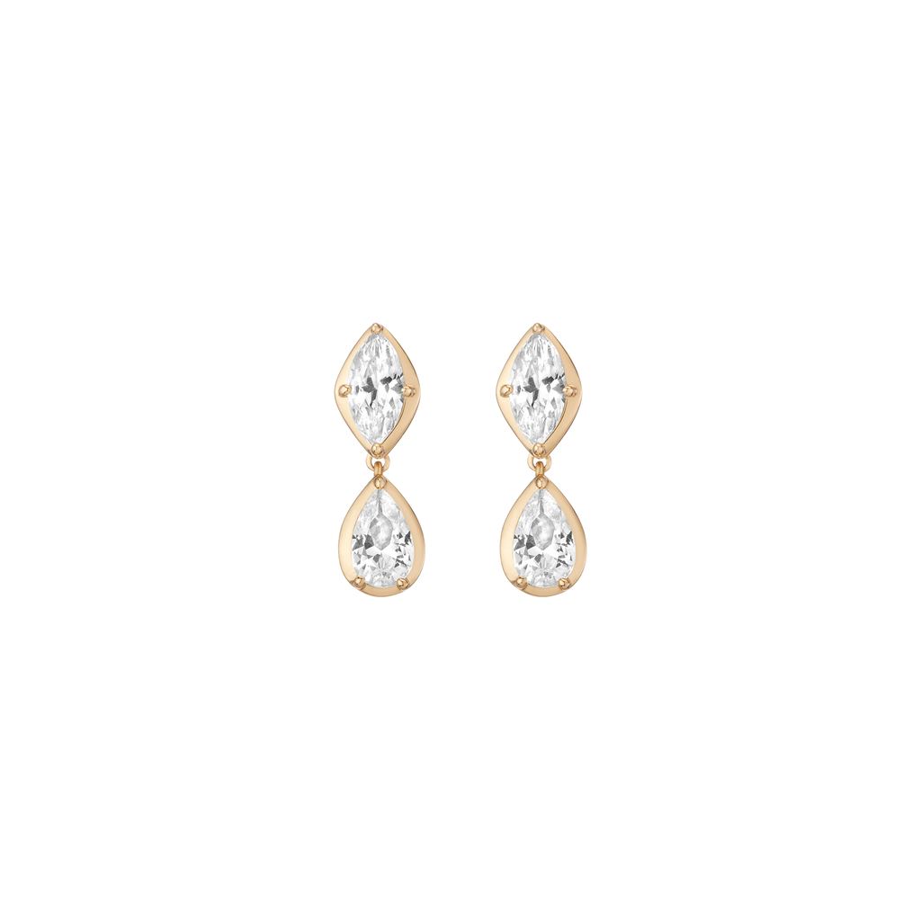 Georgian Toi et Moi Drop Earrings
