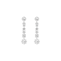 Lab Grown White Sapphire Mosaic Tennis Earrings