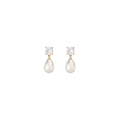 Lab Grown Diamond Pearl Drop Earrings