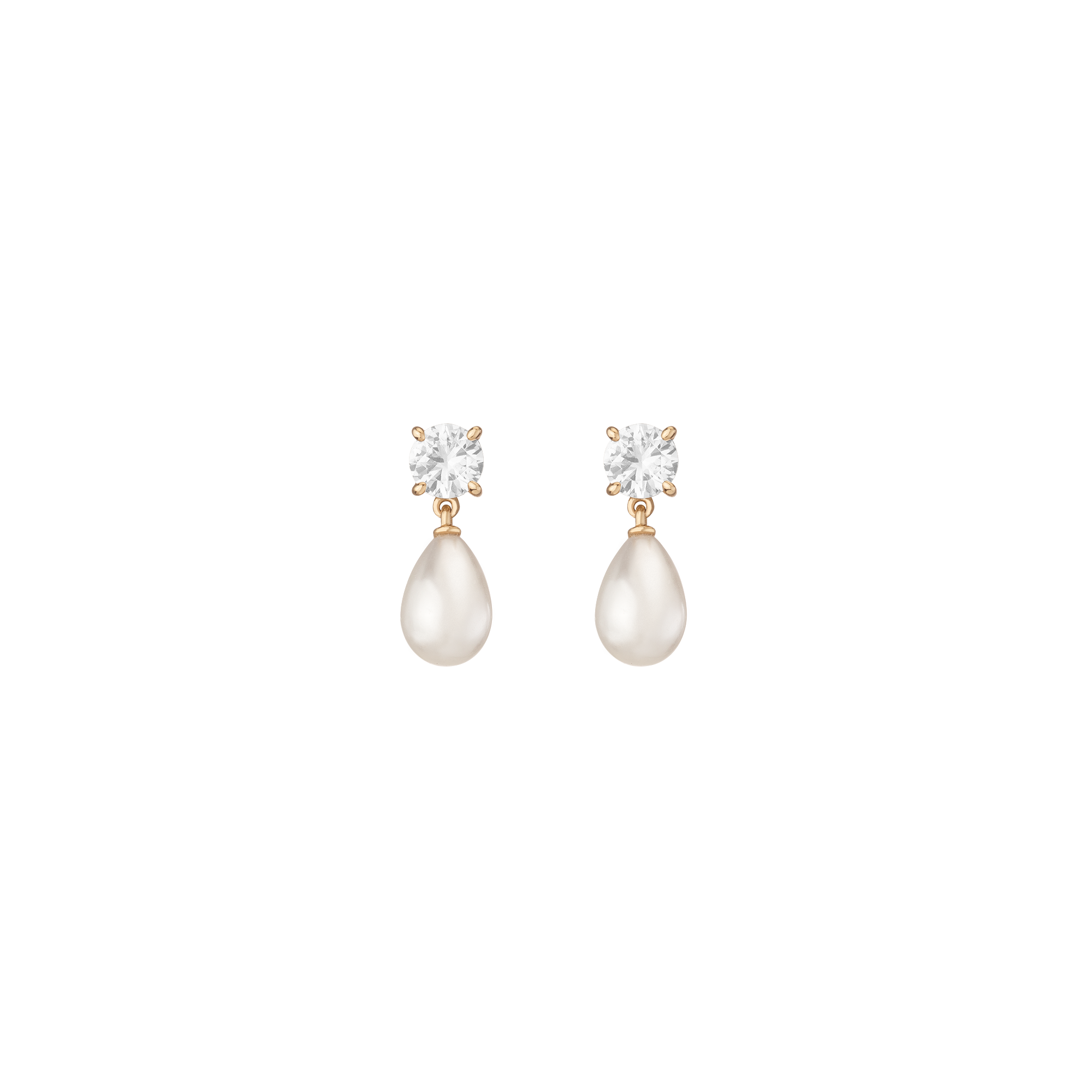 Lab Grown Diamond Pearl Drop Earrings