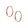 Pink Ombré Mixed Shape Hoop Earrings