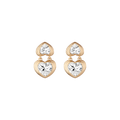 Radiant Heart Art Deco Drop Earrings