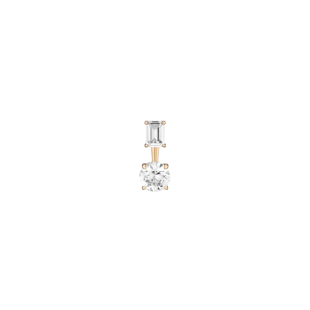 Lab Grown White Sapphire Ear Jacket