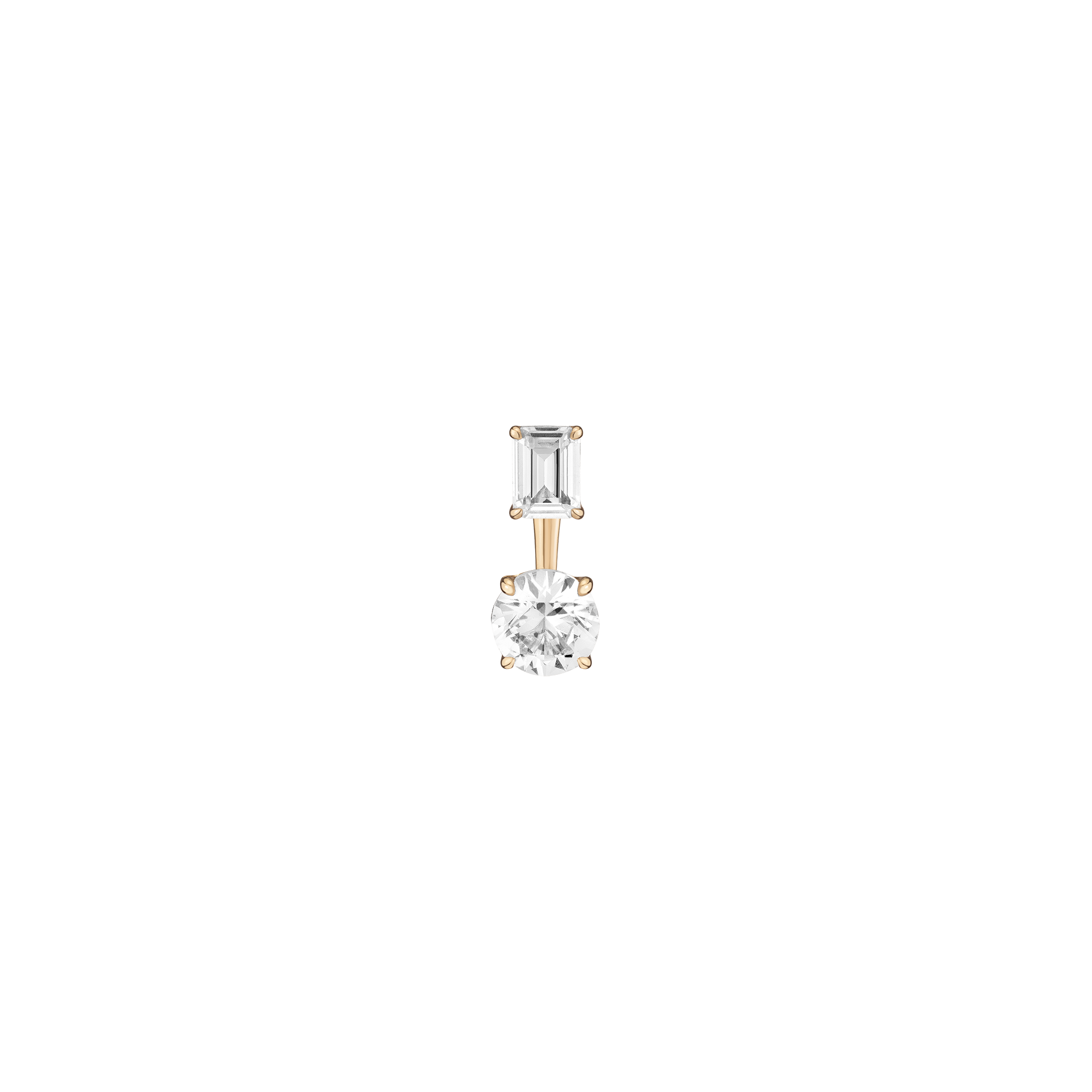 Lab Grown White Sapphire Ear Jacket