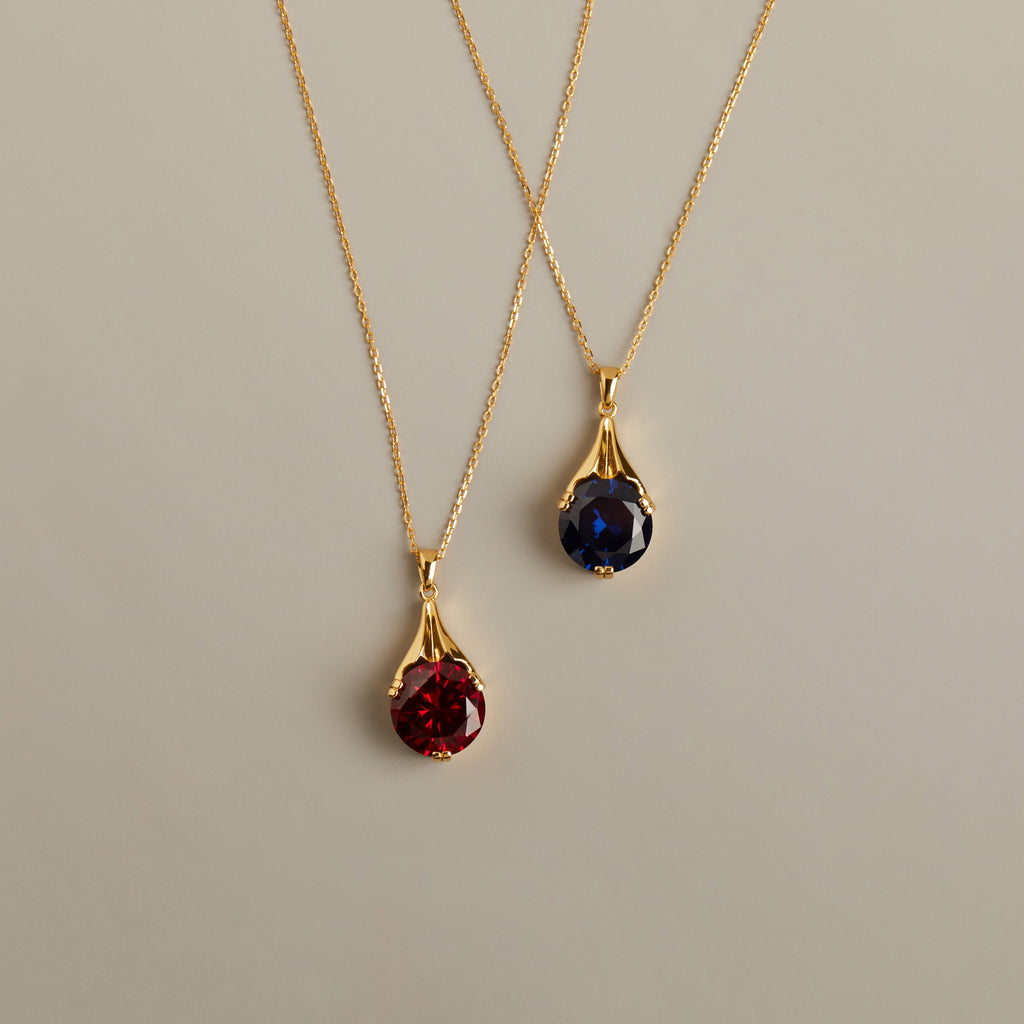 The Oma Lab Grown Red Ruby Necklace