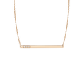 Gold Bar Necklace With Diamonds 14k Yellow Gold 18k Yellow Gold Front First