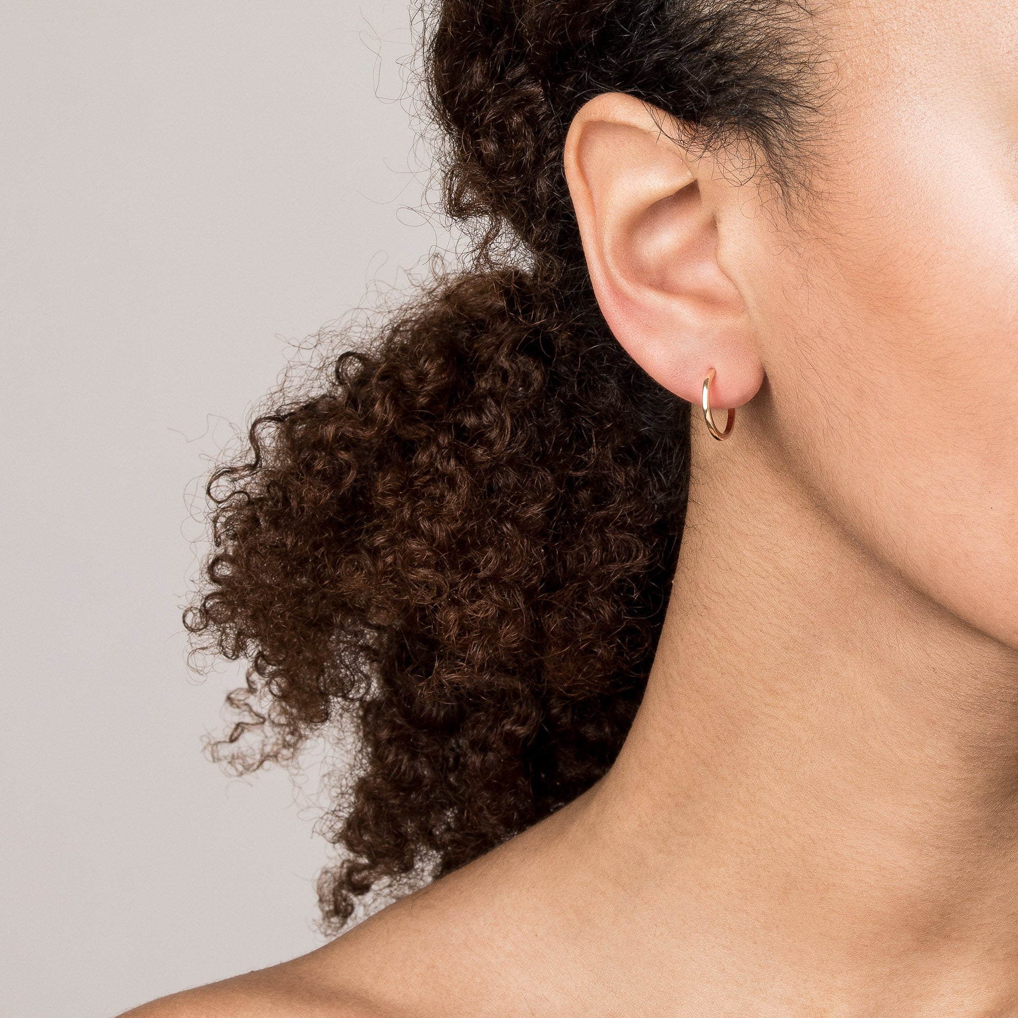 Skinny Gold Hinged Huggie Earrings (12mm)