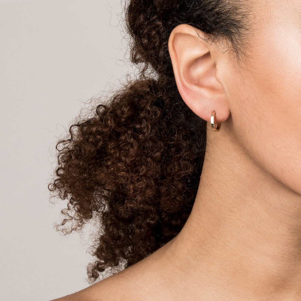 Gold Hinged Huggie Earrings