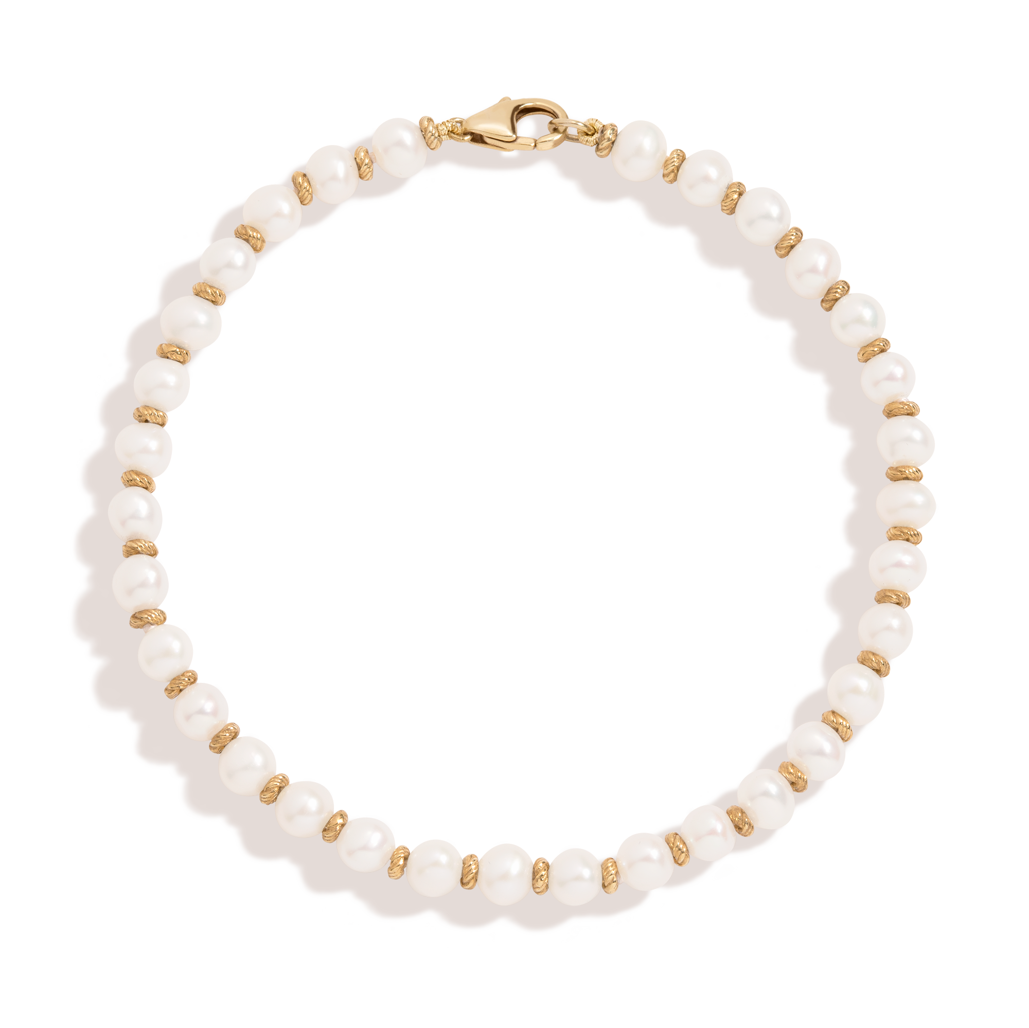 Aurate x Marilyn Monroe: Gold Knot Pearl Bracelet