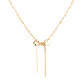 Herringbone Bow Choker Vermeil Yellow Gold 14in 16in First