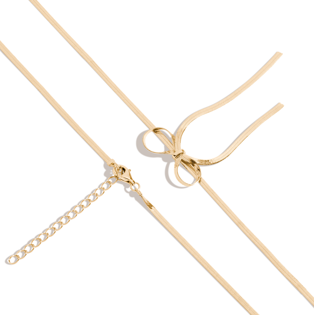 Herringbone Bow Choker
