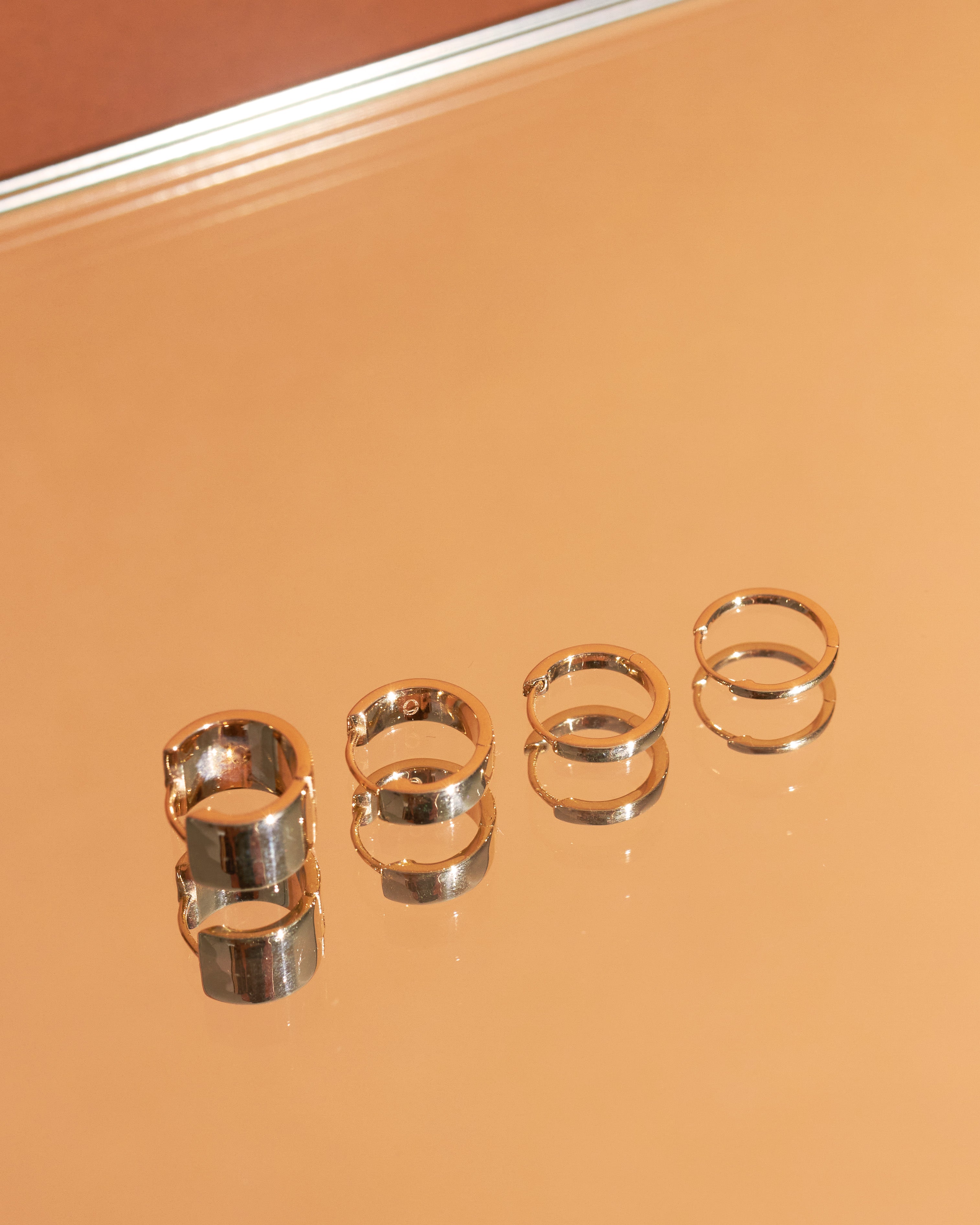 Gold Hinged Huggie Earrings