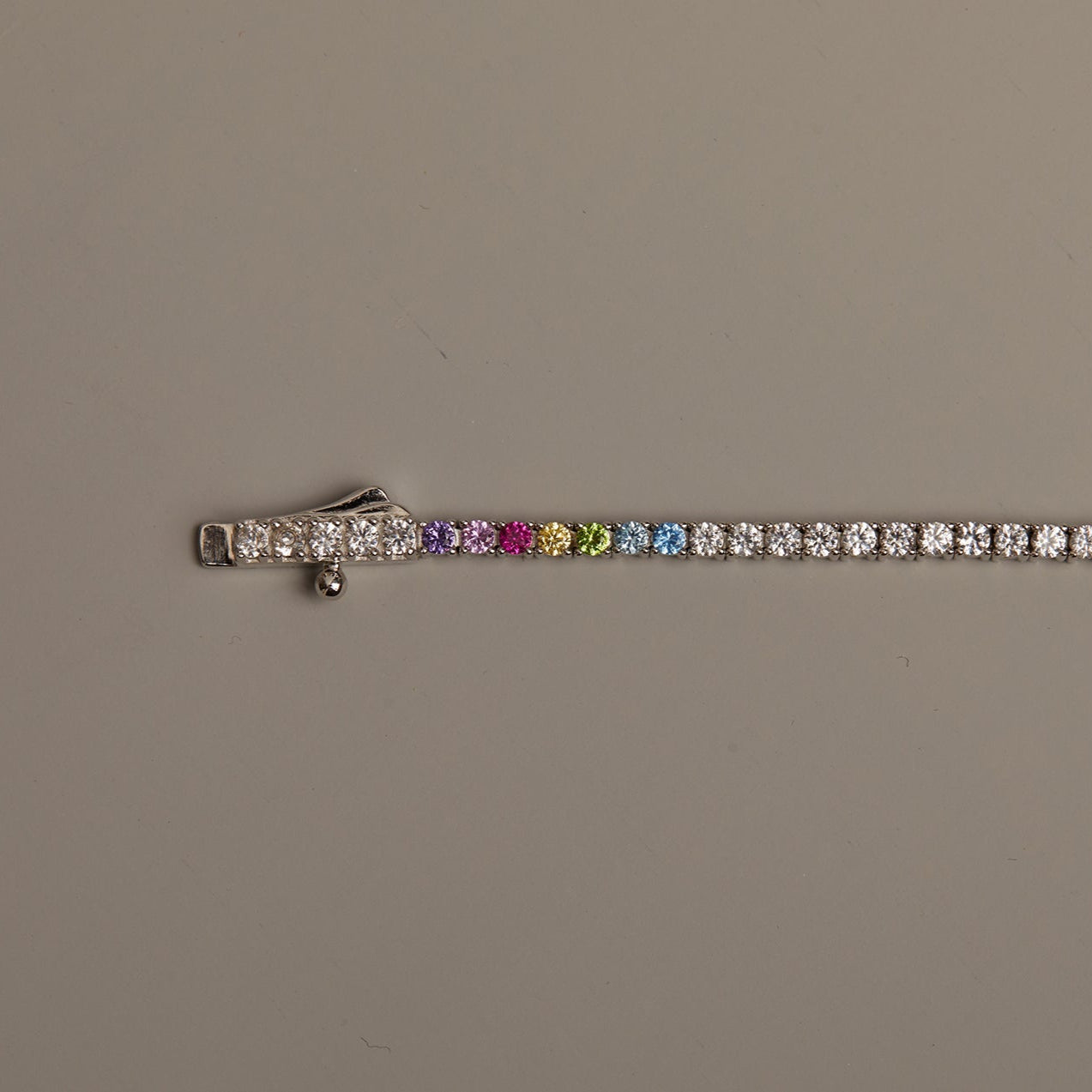 Personalized Lab Grown White Sapphire Tennis Bracelet