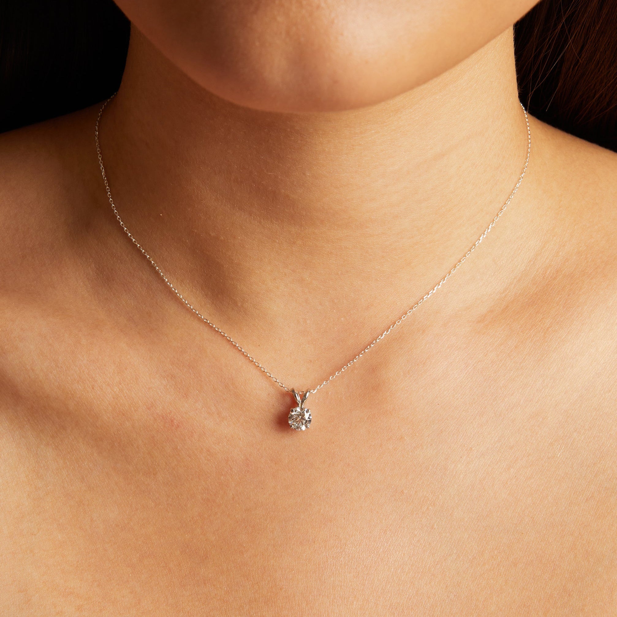 0.8ct Lab Grown Diamond Solitaire Pendant