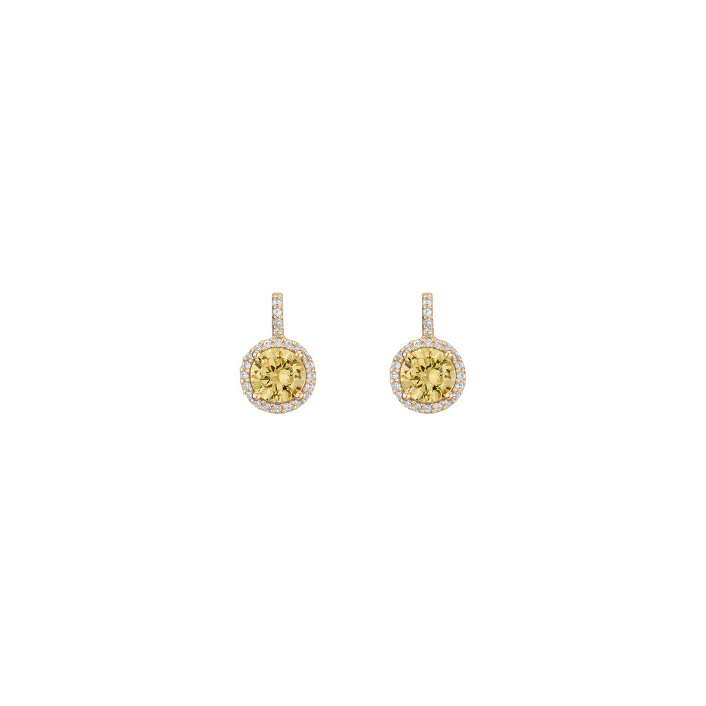Lab Grown Canary Edwardian Earrings