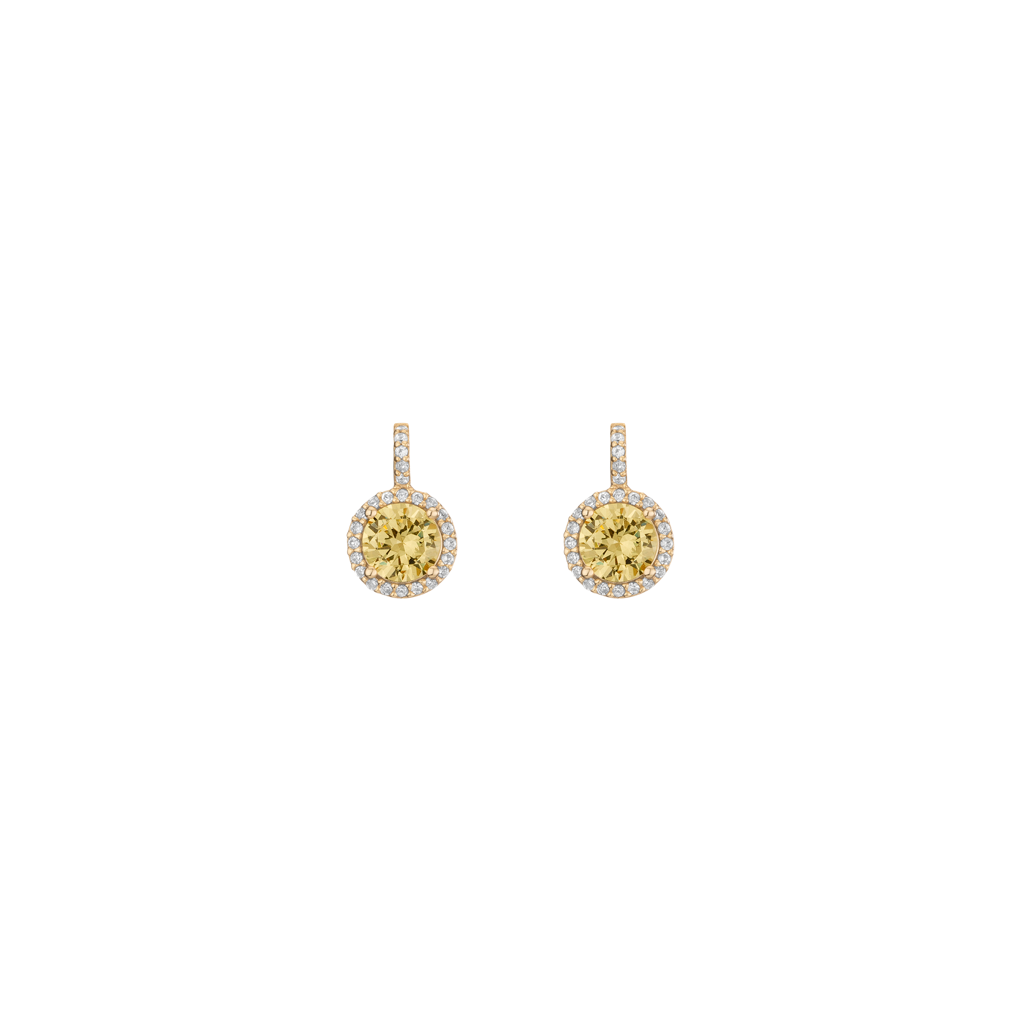 Lab Grown Canary Edwardian Earrings