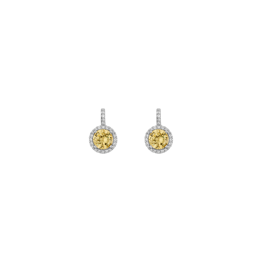 Lab Grown Canary Edwardian Earrings