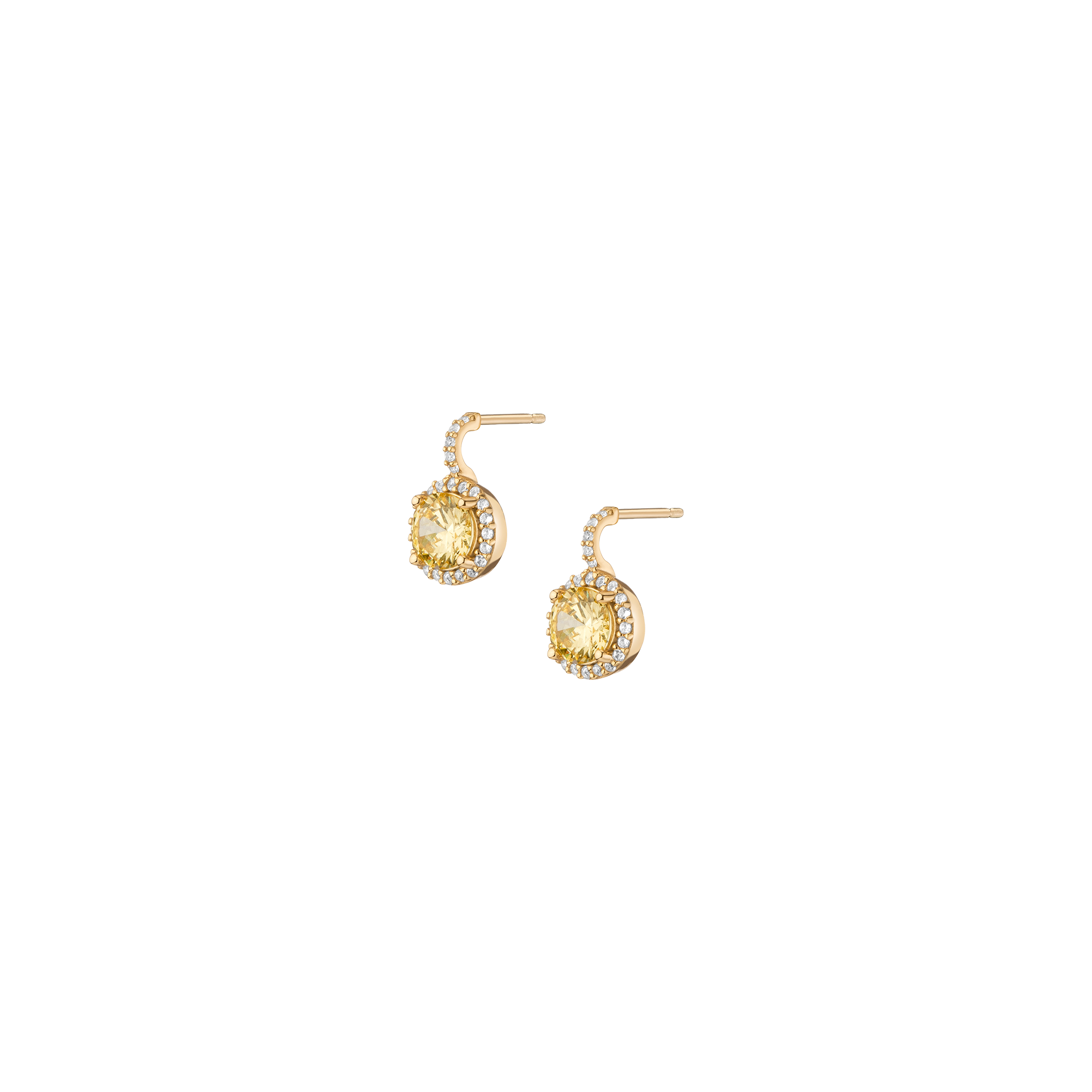 Lab Grown Canary Edwardian Earrings