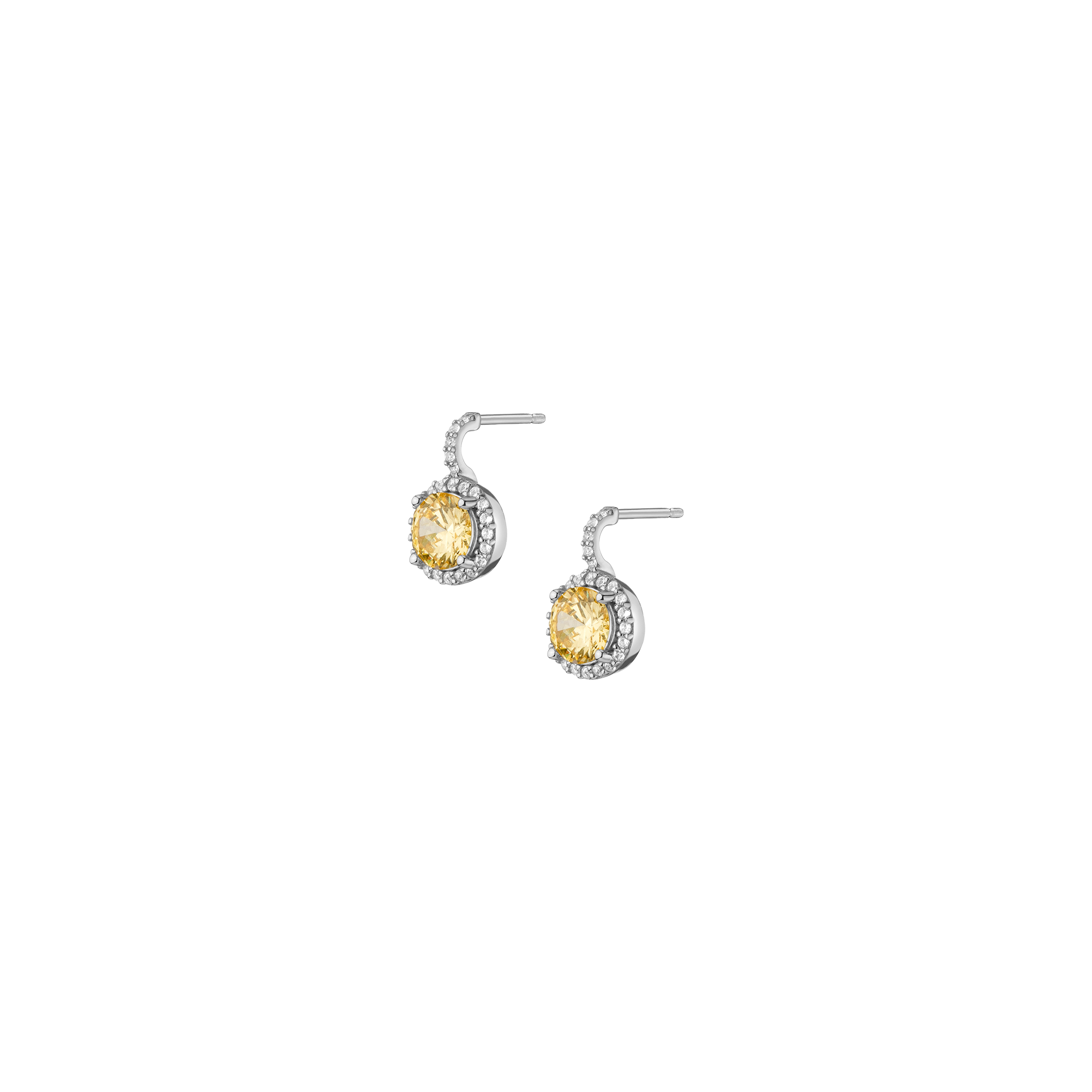 Lab Grown Canary Edwardian Earrings