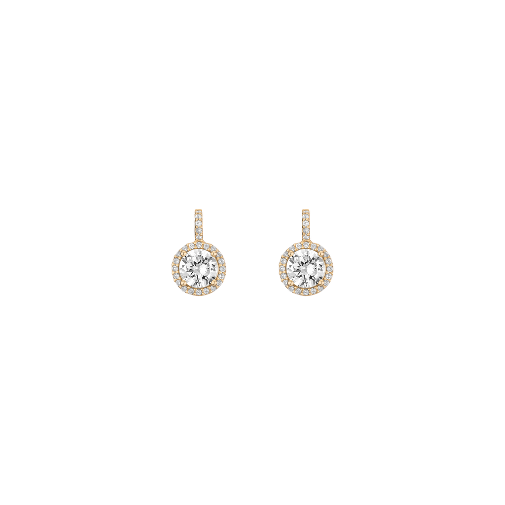 Lab Grown White Sapphire Edwardian Earrings