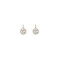 Lab Grown White Sapphire Edwardian Earrings