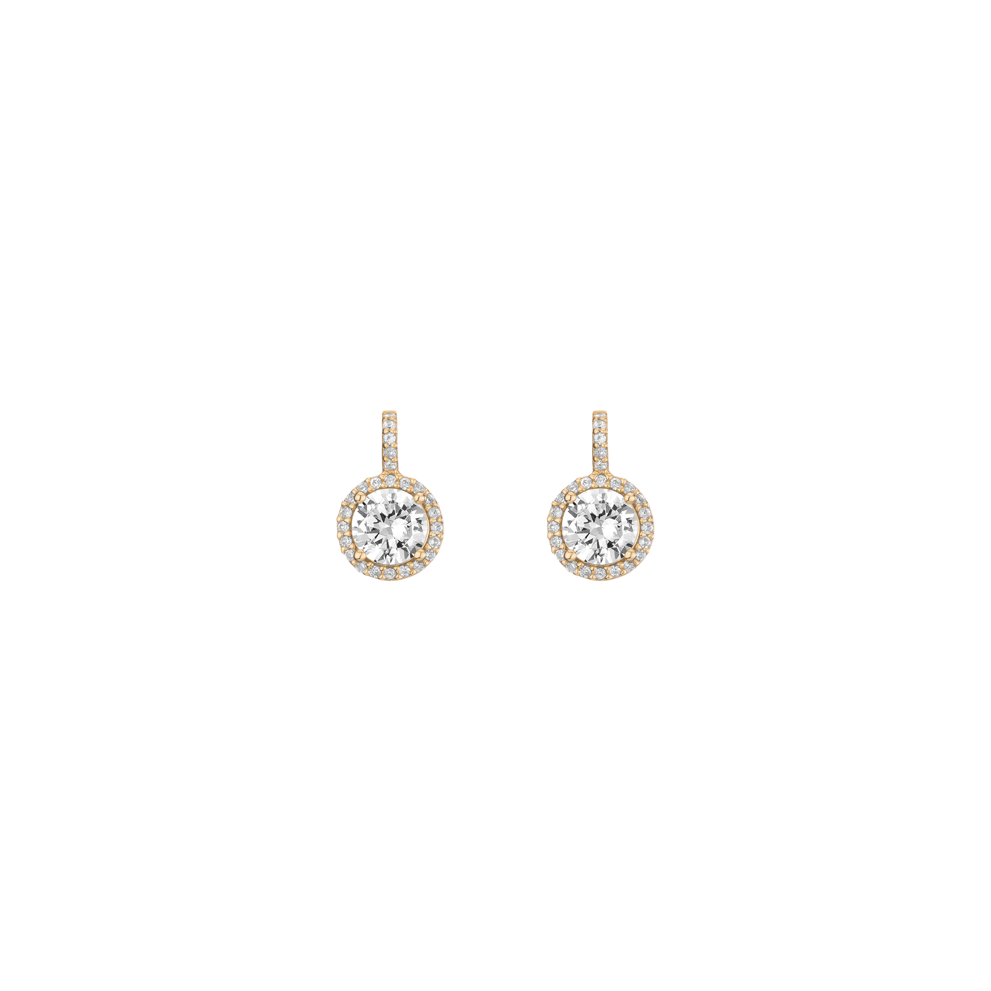 Lab Grown White Sapphire Edwardian Earrings
